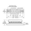 Blue Sea Mini Busbar with Polycarbonate Cover (100A / 5 Terminals)