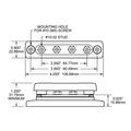 Blue Sea Mini Busbar with Polycarbonate Cover (100A / 4 Terminals)