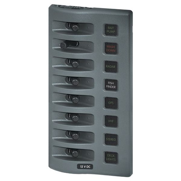 Blue Sea WeatherDeck 8-Way Waterproof Fuse Panel (12V)