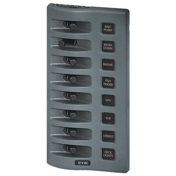 Blue Sea WeatherDeck 8-Way Waterproof Switch Panel (12V/24V)