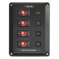 Blue Sea Below Deck Circuit Breaker Panel (12V / 4-Way / 1 Socket)