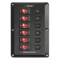 Blue Sea Below Deck Circuit Breaker Panel (12V / 6-Way / 1 Socket)