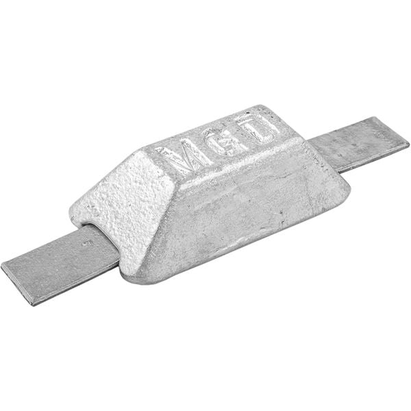 MG Duff ZD75 Straight Zinc Hull Anode for Salt Waters (0.5kg, Weld On)