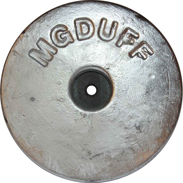 MG Duff AD55 Disc Shaped Aluminium Hull Anode (Salt / Brackish, 2.8kg)