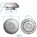 Roca Stainless Steel Mushroom Vent (200mm)