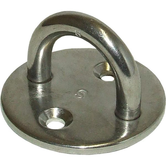 Osculati Stainless Steel Eye Plate (40mm Diameter Base / 2 Bolts)