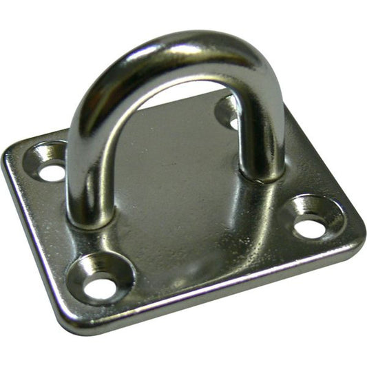 Osculati Stainless Steel Eye Plate (48mm x 60mm Base / 4 Bolts)