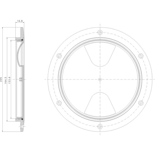 4Dek Plastic Watertight Inspection Cover (152mm Opening / 205mmOD)