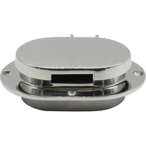 Osculati Stainless Steel Oval Hawsehole and Hinged Cover (137 x 100mm)