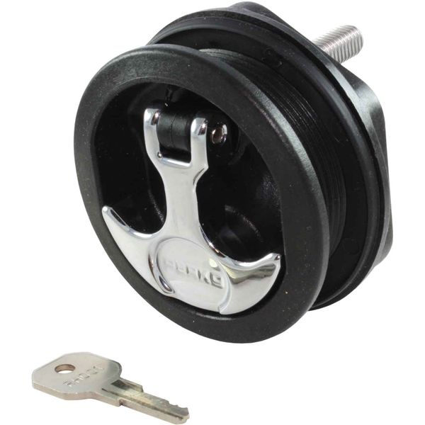 Perko 1091 Surface Mount Locking Latch (Black / Chrome Handle)