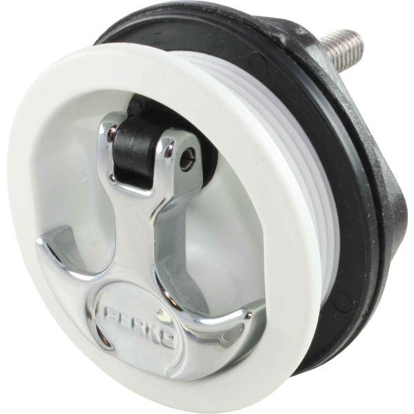 Perko 1092 Surface Mount Latch (White / Chrome Handle)