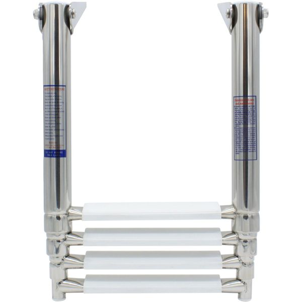 Osculati Stainless Steel 4 White Step Telescopic Ladder (1156 x 394mm)