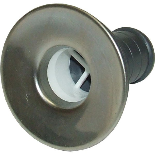 Straight Sink Waste Outlet (Stainless Top / 19mm Hose)