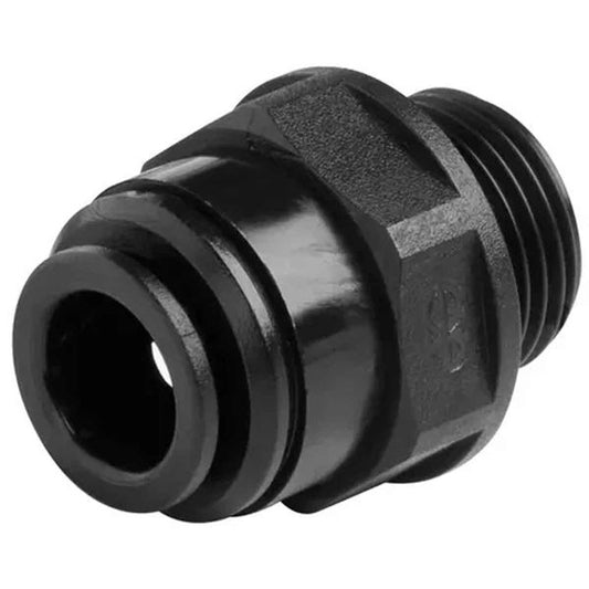 JG Speedfit Straight Adaptor for 12mm Pipe (1/2" BSP Male / Black)