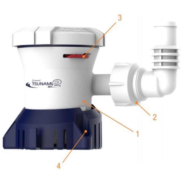 Attwood Tsunami MK2 500 Manual Bilge Pump (12V / 500 GPH / 19/25mm)