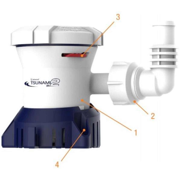 Attwood Tsunami MK2 800 Manual Bilge Pump (12V / 500 GPH / 19/25mm)