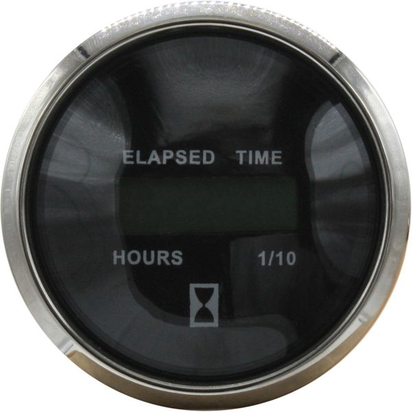 Faria Digital Hourmeter Gauge in Chesapeake SS Black Style (12V / 24V)