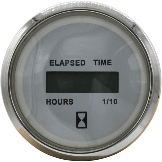 Faria Digital Hourmeter Gauge in Chesapeake SS White Style (12V / 24V)