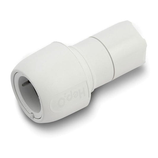 Hep2O HD2 Push Fit Reducer Socket White (28mm x 22mm)