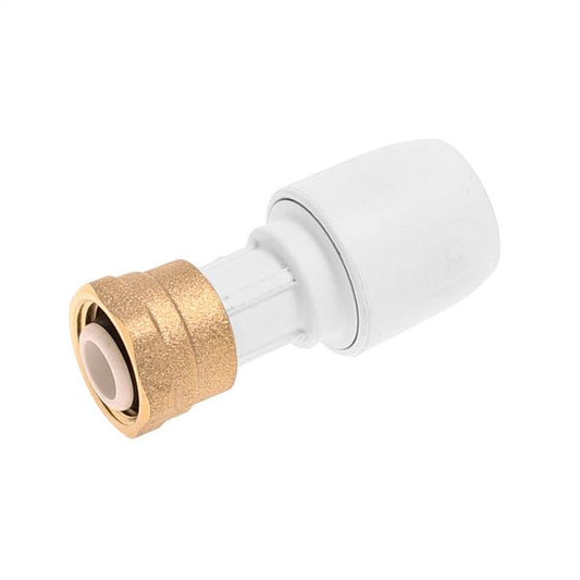 Hep2O HD25A Push Fit Tap Connector White (15mm 1/2")