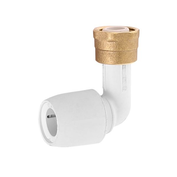 Hep2O HD27 Push Fit Bent Tap Connector White (15mm x 1/2")