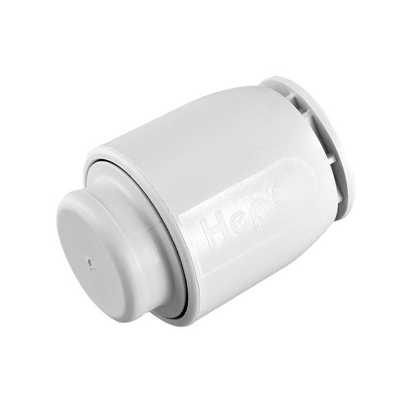 Hep2O HD62 Push Fit Demountable Stop End White (15mm)