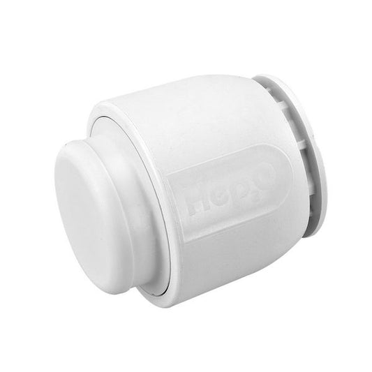 Hep2O HD62 Push Fit Demountable Stop End White (22mm)