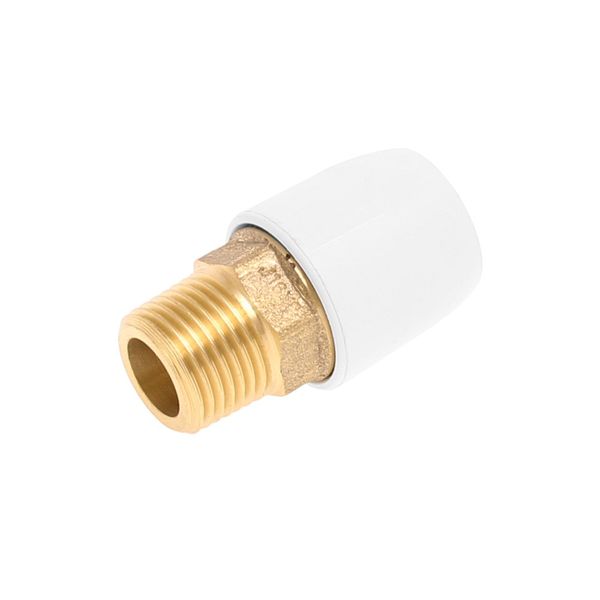 Hep2O HX29 Push Fit Male Adaptor White (15mm x 1/2" BSP)