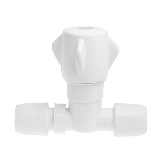 Hep2O HX36 Push Fit Stop Cock Cold Water White (15mm)