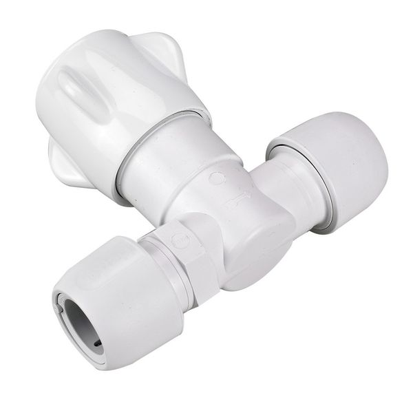 Hep2O HX36 Push Fit Stop Cock Cold Water White (22mm)