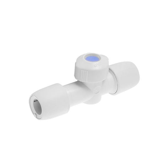 Hep2O HX37 Push Fit Shut Off Valve Cold/Hot White (15mm)