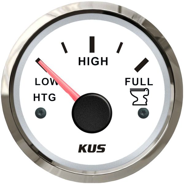 KUS Waste Water Level Gauge Stainless Bezel (White / Euro Resistance)