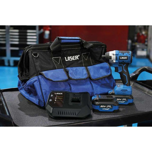 Laser Tools Cordless Impact Screwdriver 20V Kit (UK Plug)