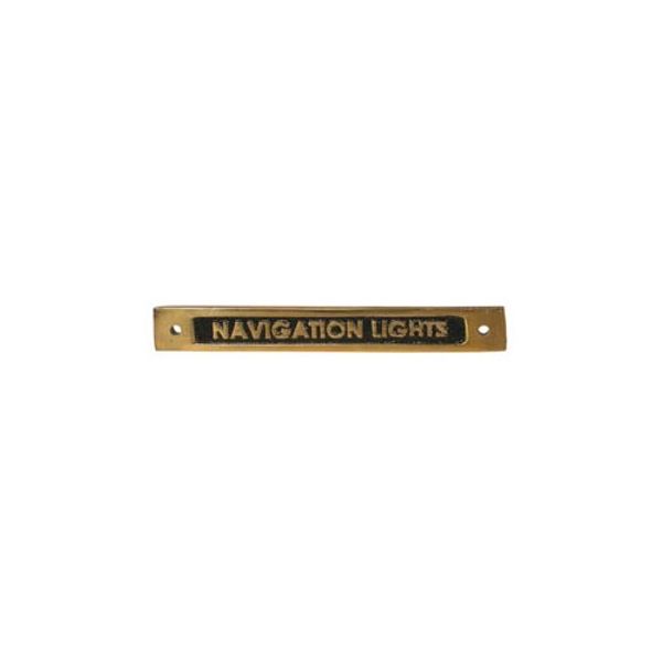 AG Navigation Lights - Oblong Name Plate Brass