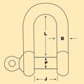AG Stainless Steel Twisted Shackle 8mm