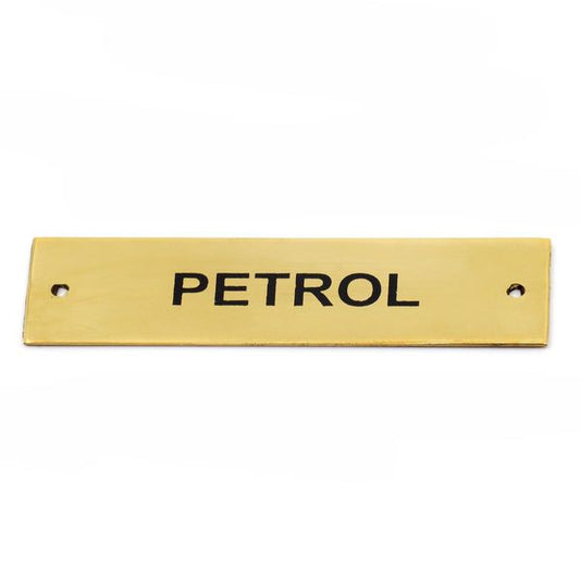 AG SP Petrol Label Brass 57 x 12mm