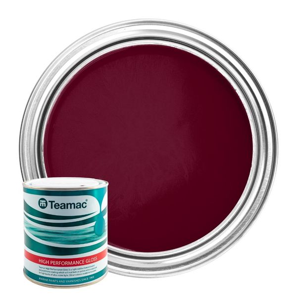 Teamac Marine Gloss Paint in Royal Maroon (1 Litre / 1056)