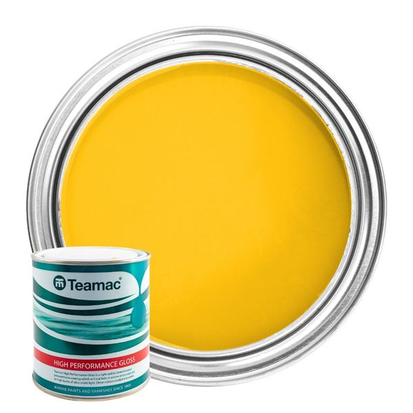 Teamac Marine Gloss Paint in Canary Yellow (1 Litre / 1474)