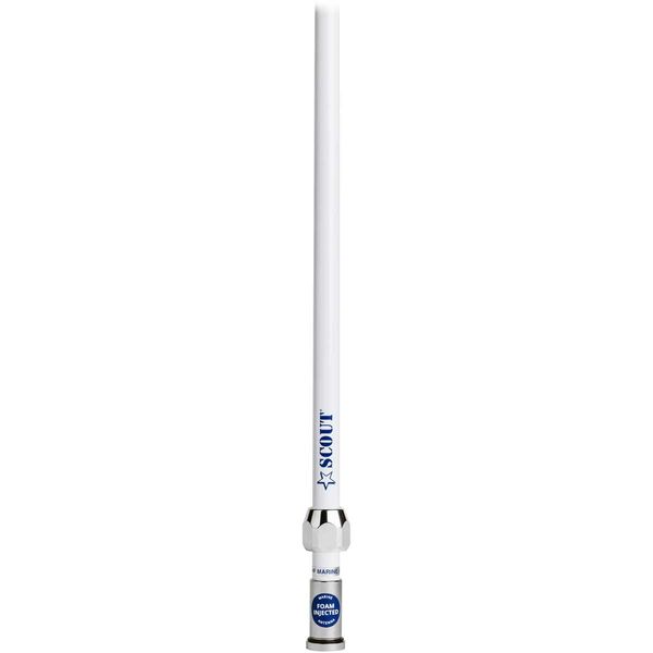 Scout Quick 2 3db VHF Fibreglass Antenna 1.5M with 5M Cable (White)