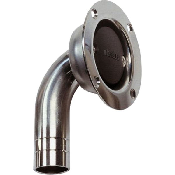 Vetus Stainless Steel Breather Nipple (Angled / 25mm Hose)