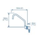 Whale Tuckaway Faucet Standard in White