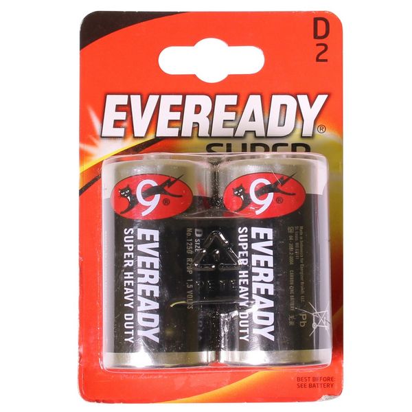 Eveready D Zinc Battery (x2)