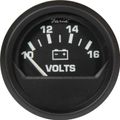 Faria Beede Voltmeter Gauge in Euro Black (12 Volts)