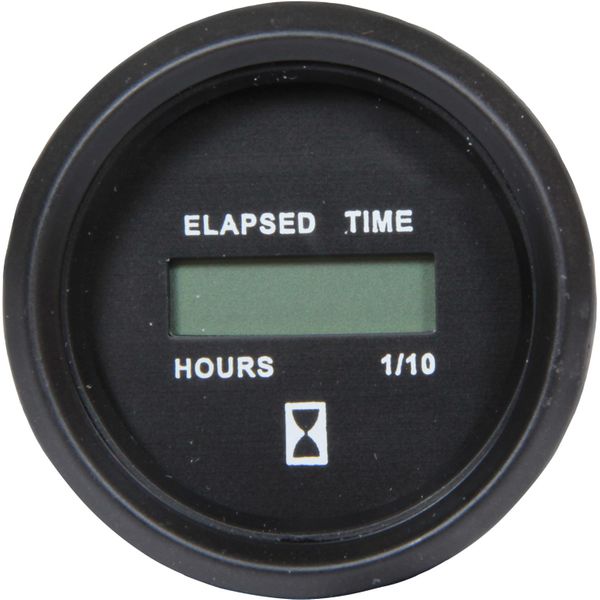 Faria Beede Digital Hourmeter Gauge in Euro Black Style (12V / 24V)