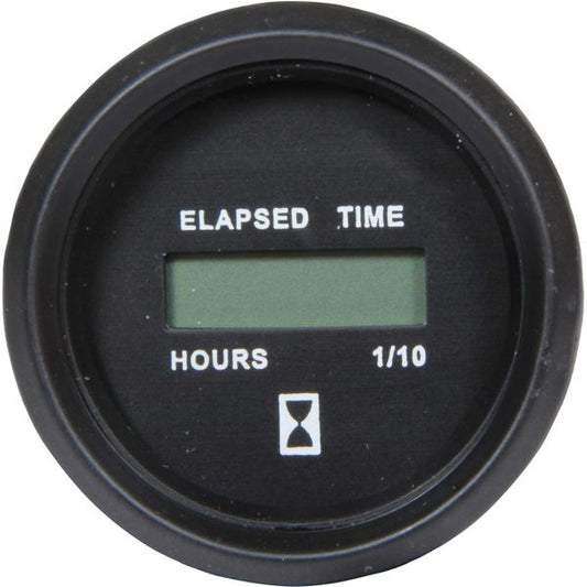 Faria Beede Digital Hourmeter Gauge in Euro Black Style (12V / 24V)
