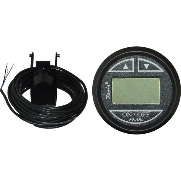 Faria Beede Depth Sounder Gauge in Euro Black Style (Transom Sender)