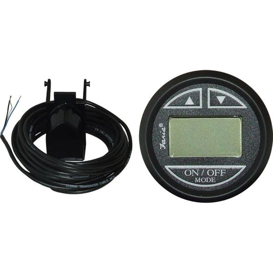 Faria Beede Depth Sounder Gauge in Euro Black Style (Transom Sender)