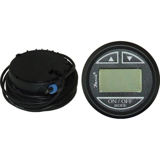 Faria Beede Depth Sounder Gauge in Euro Black Style (In Hull Sender)