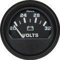 Faria Beede Voltmeter Gauge in Euro Black Style (24V)