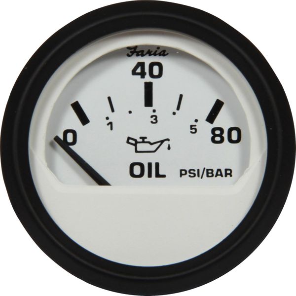 Faria Beede 6 Gauge Set in Euro White Style (Inboard Motors)